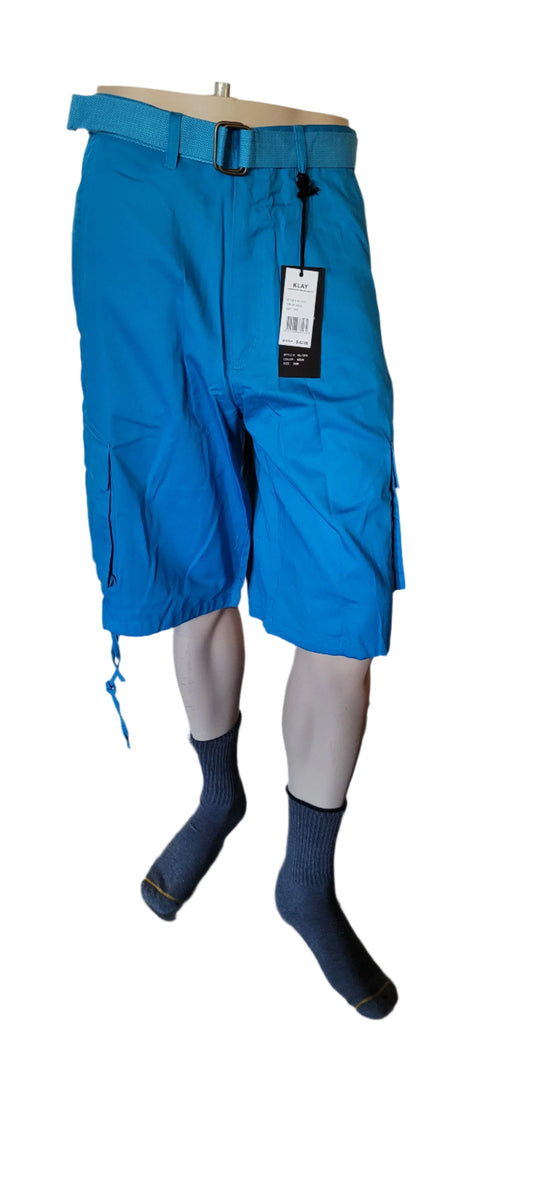 Blue jacket on a mannequin with a blurred background