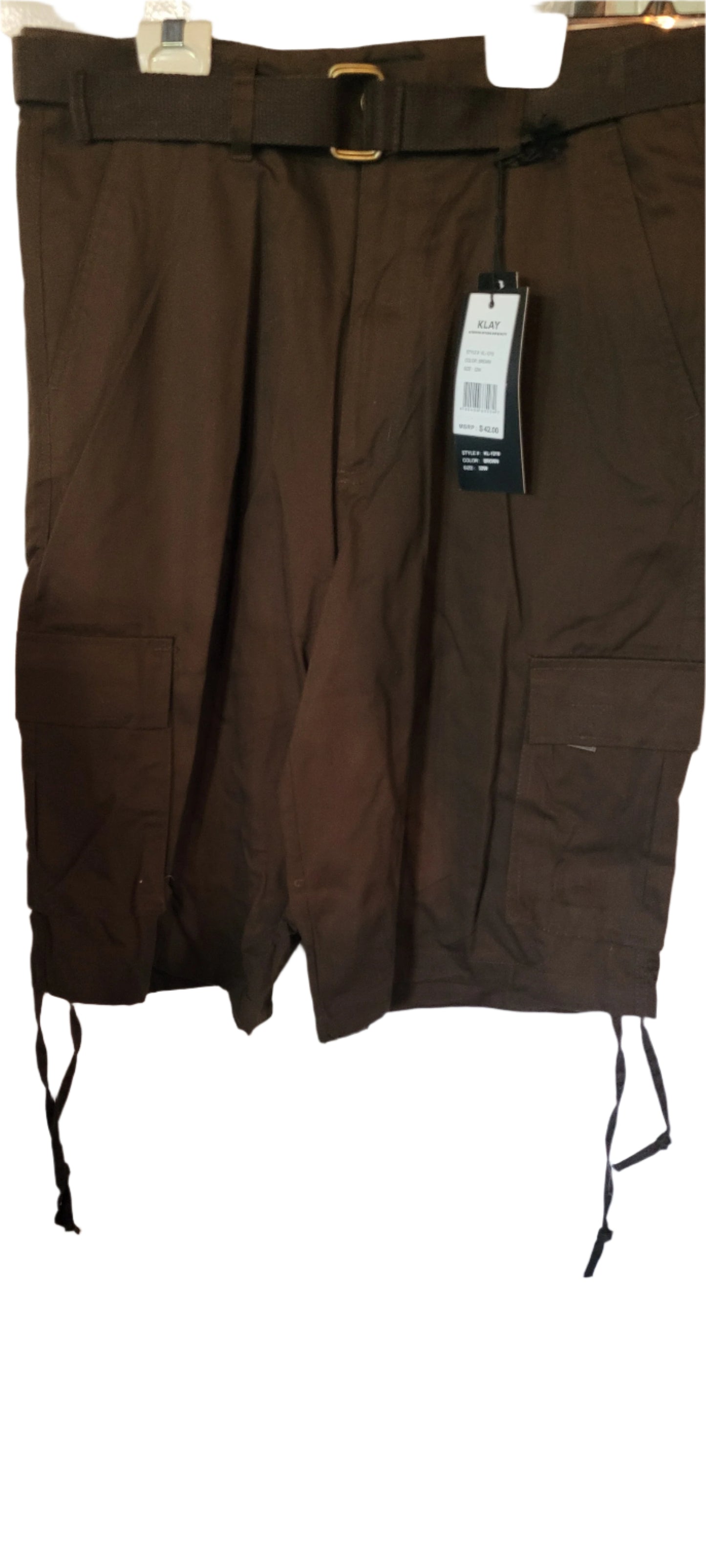 KLAY Men's Cargo Shorts  side pockets Size 32 34 38 40 42 44