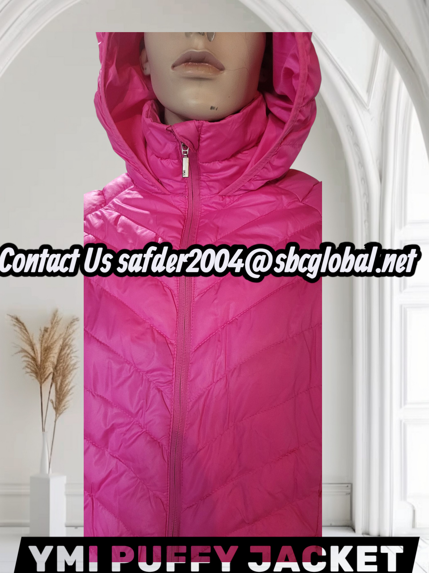 YMI Women's Puffy Jacket - Front open side pocket Size S M L XL