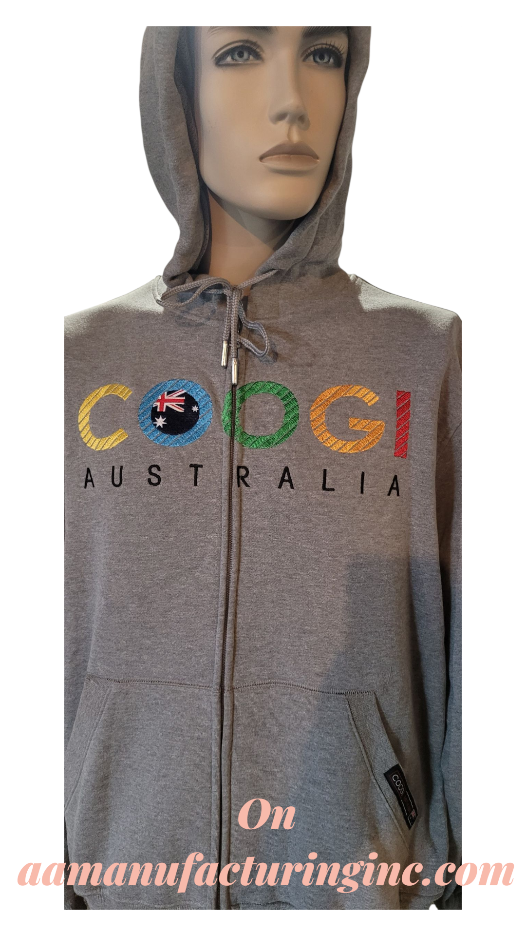 COOGI Men's Hoodies - Front open side pockets - Size XL