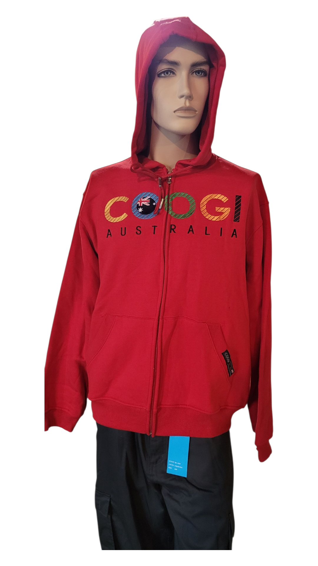 COOGI Men's Hoodies - front open side pockets Size L