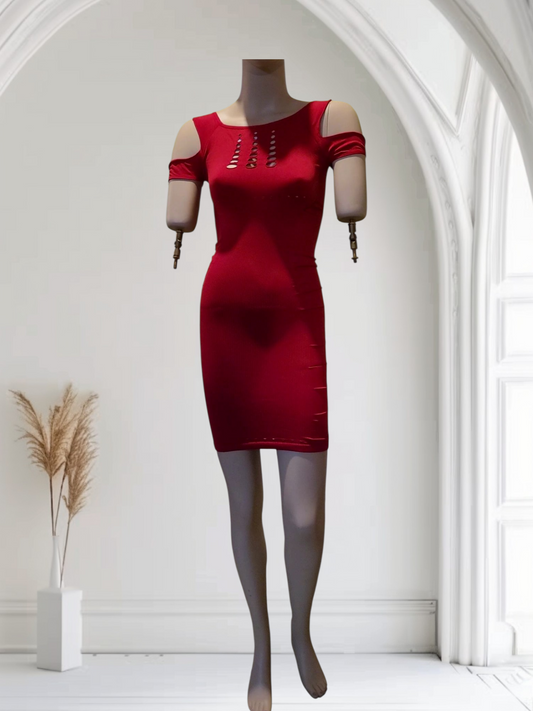 2025 NEW STYLISH DESIGN DRESS RED COLOR - A/A FASHION