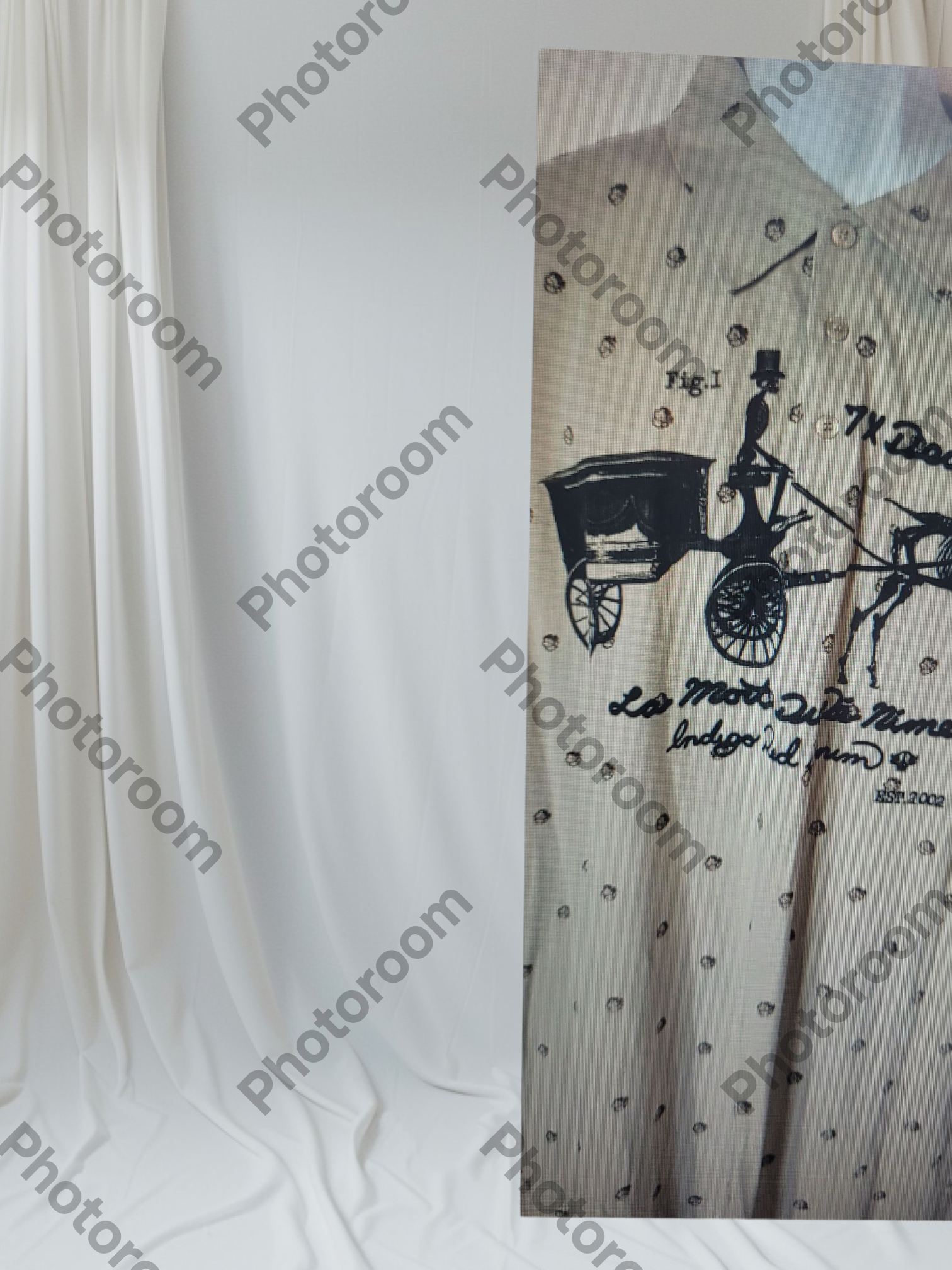 TAUPE COLOR POLO WITH BLACK GRAPHI DESIGN A WITH WHITH BACKROUND