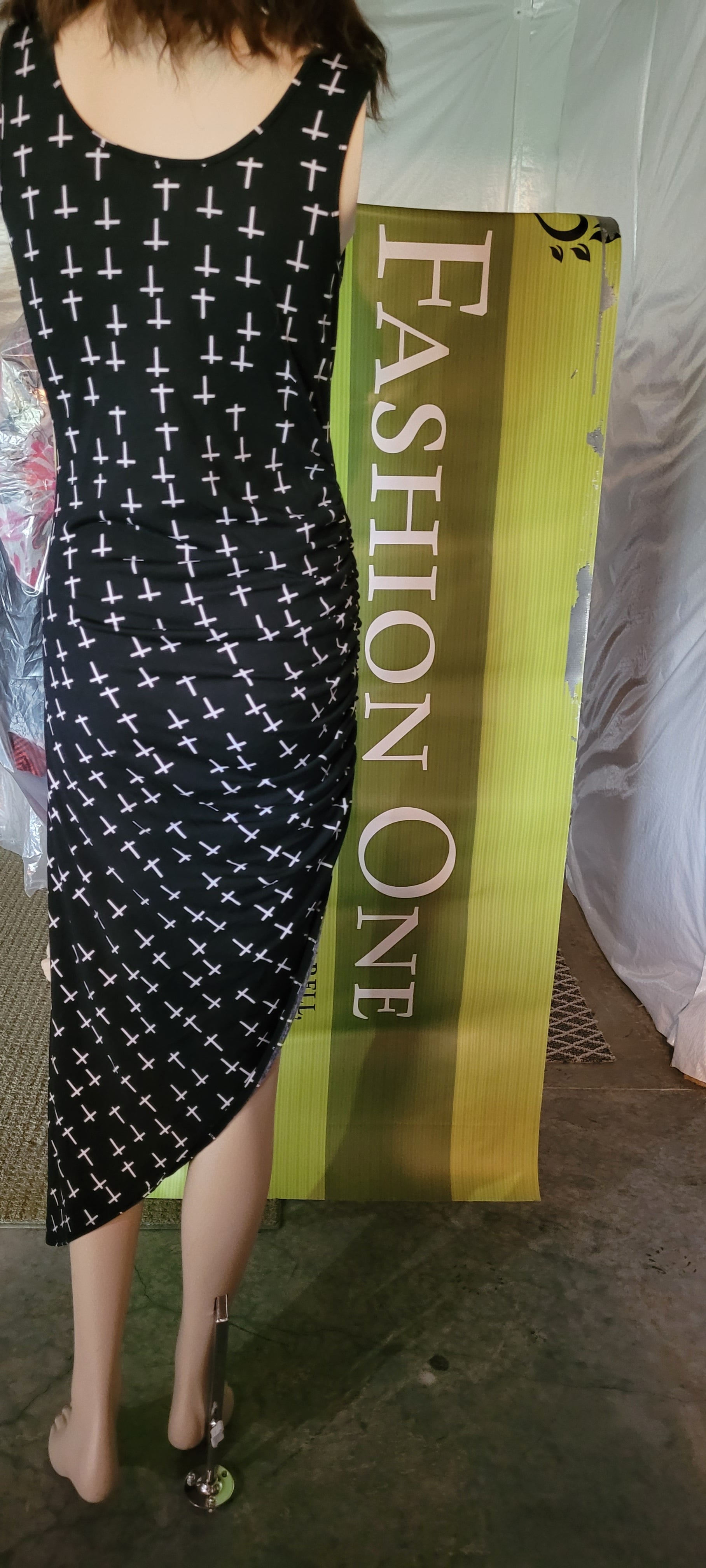 STYLISH PARTY SLEEVELESS LONG DRESS MADE IN USA