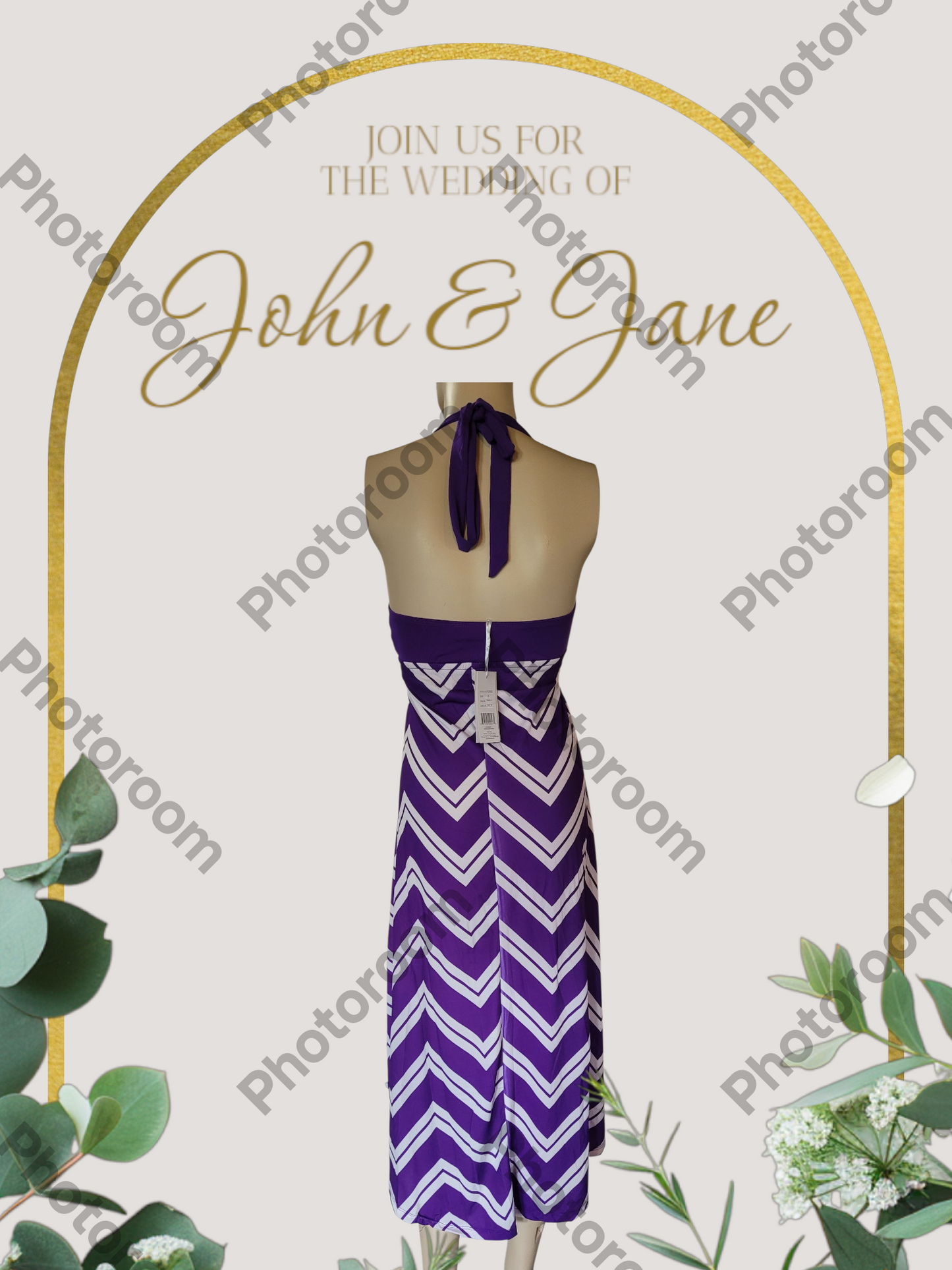 5th & love -Pleated V-Neck Gown