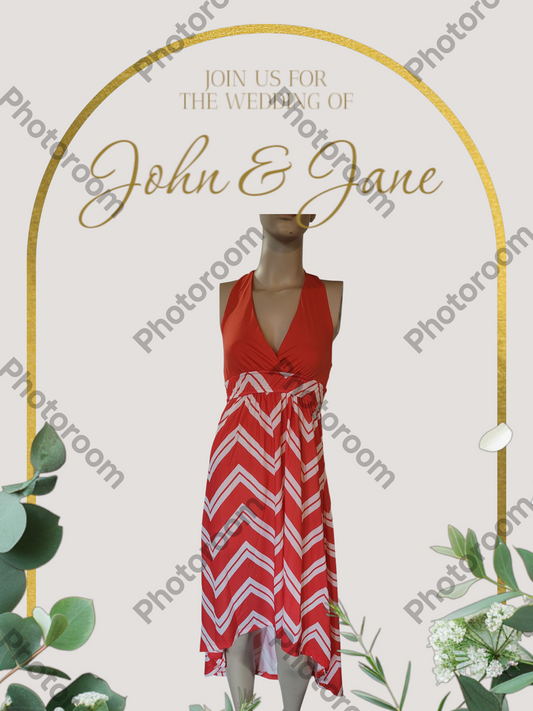 5TH & LOVE - PLEATED V-NECK GOWN