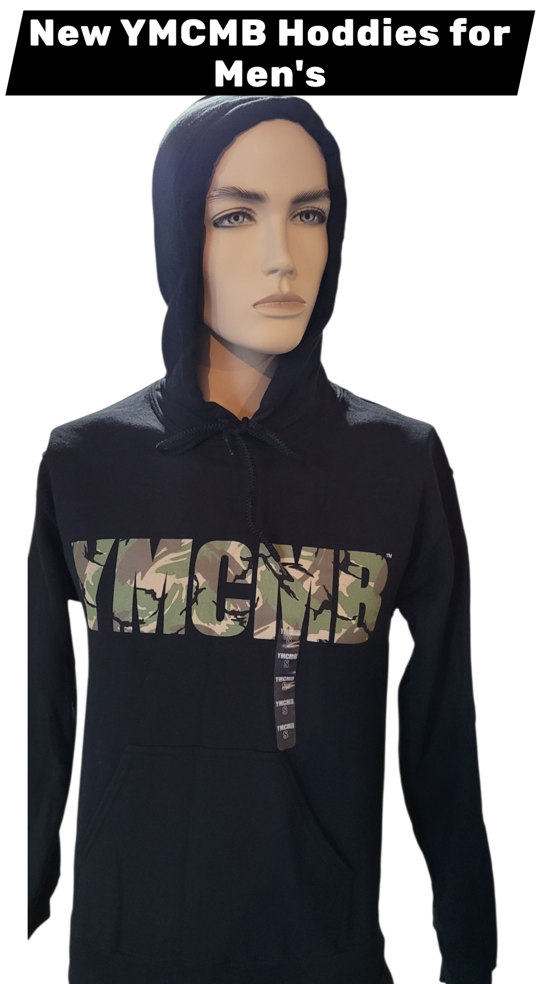 YMCM Men's Hoodies Pullover Side Pocket Size S